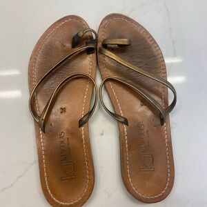 K Jacques bronze sandals size 39